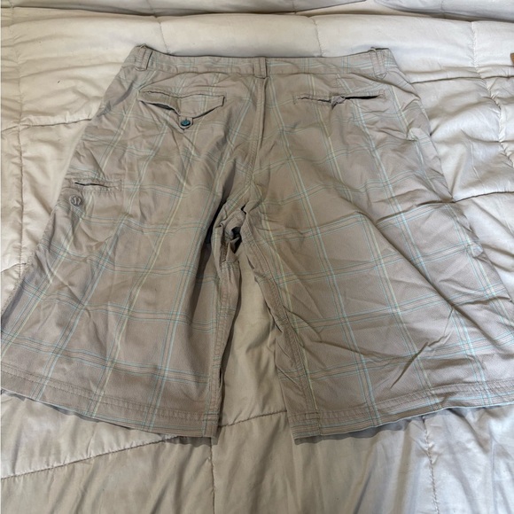 Lululemon men’s long shorts grey plaid size 36 lightweight vintage - Picture 2 of 9
